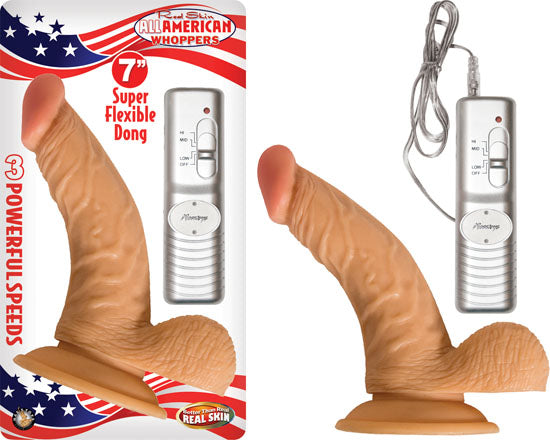 All American Whopper 7" With Balls – Flesh