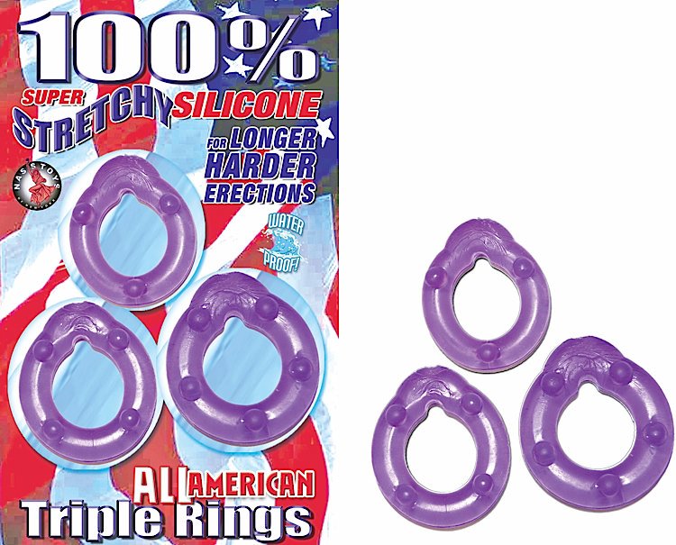 All American Triple Rings – Purple
