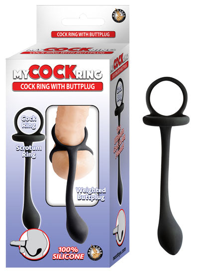 My Cockring Cockring With Butt Plug – Black
