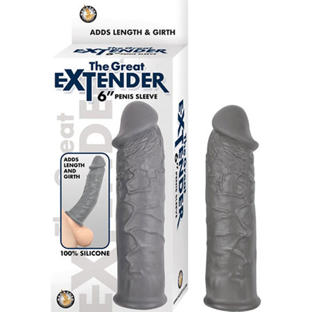 The Great Extender 6" Penis Sleeve – Grey