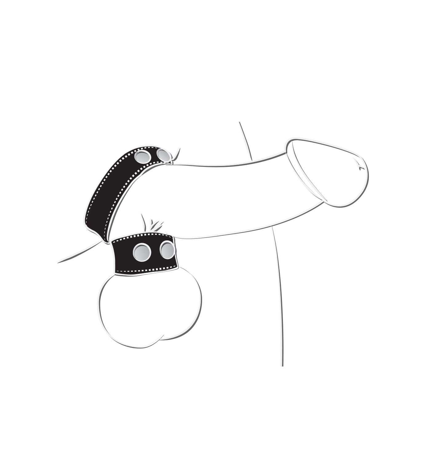 BALLGEAR COCK STRAP W/ BALL STRETCHER BLACK