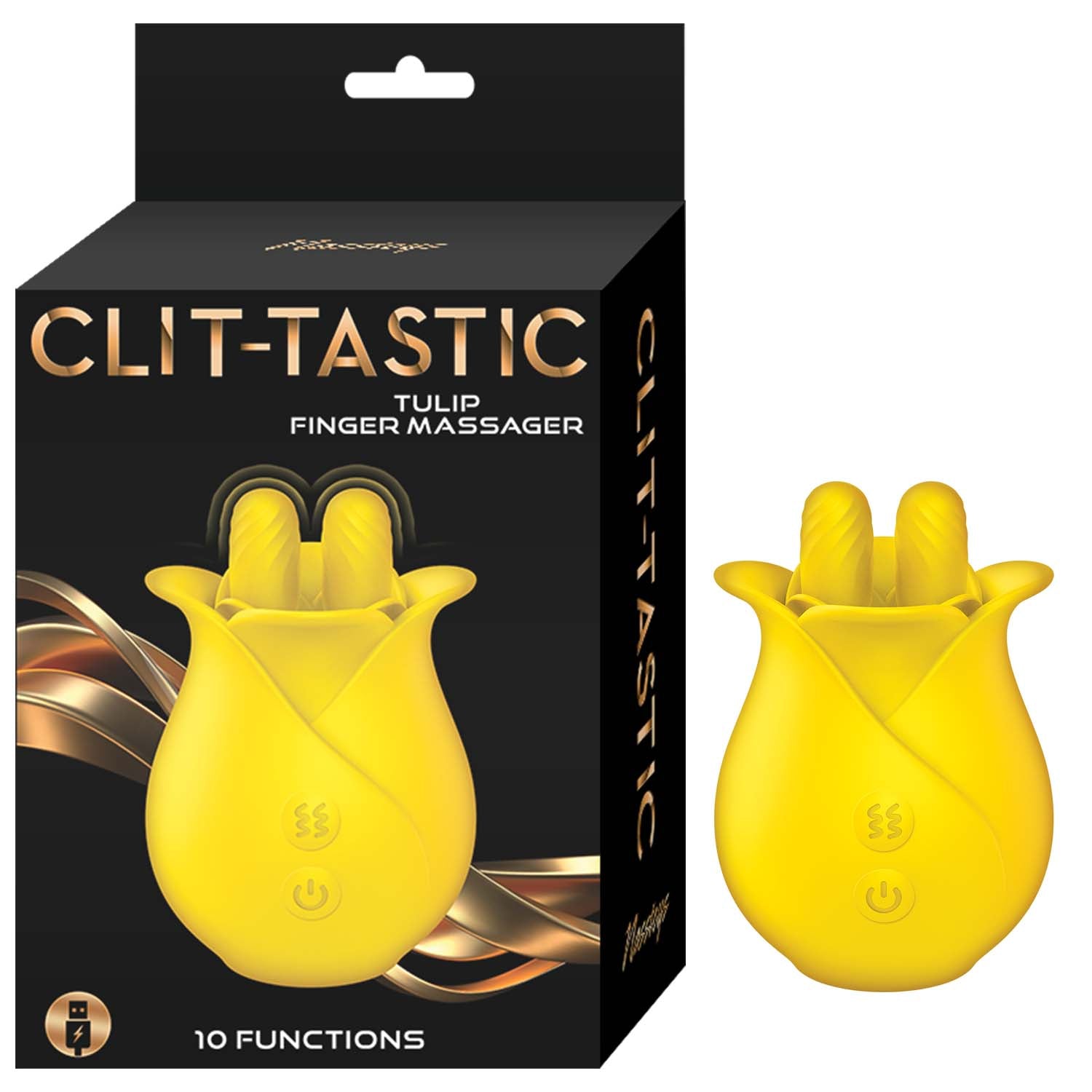Clit-Tastic Tulip Finger Massager – Yellow