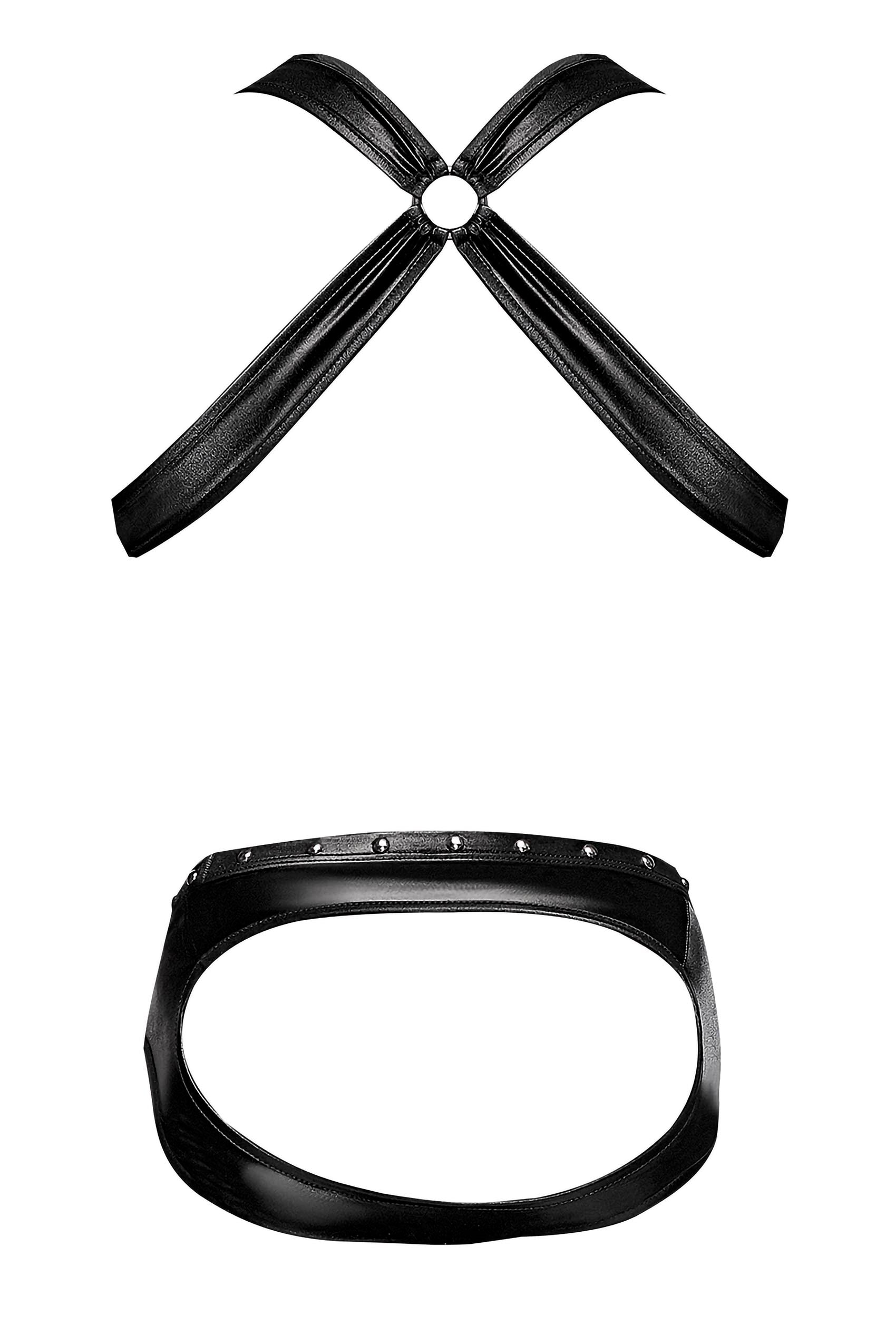 URANUS STUDDED HARNESS BLACK L/XL