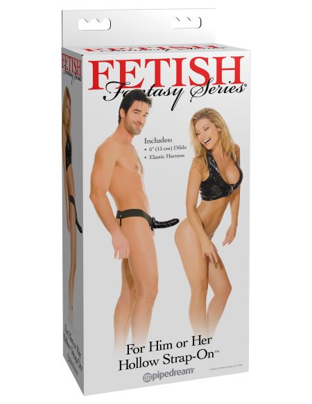 Fetish Fantasy Hollow Strap-On for Him or Her – Black