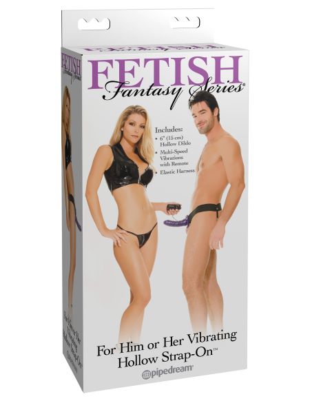 Fetish Fantasy Hollow Strap-On for Him or Her Vibratin