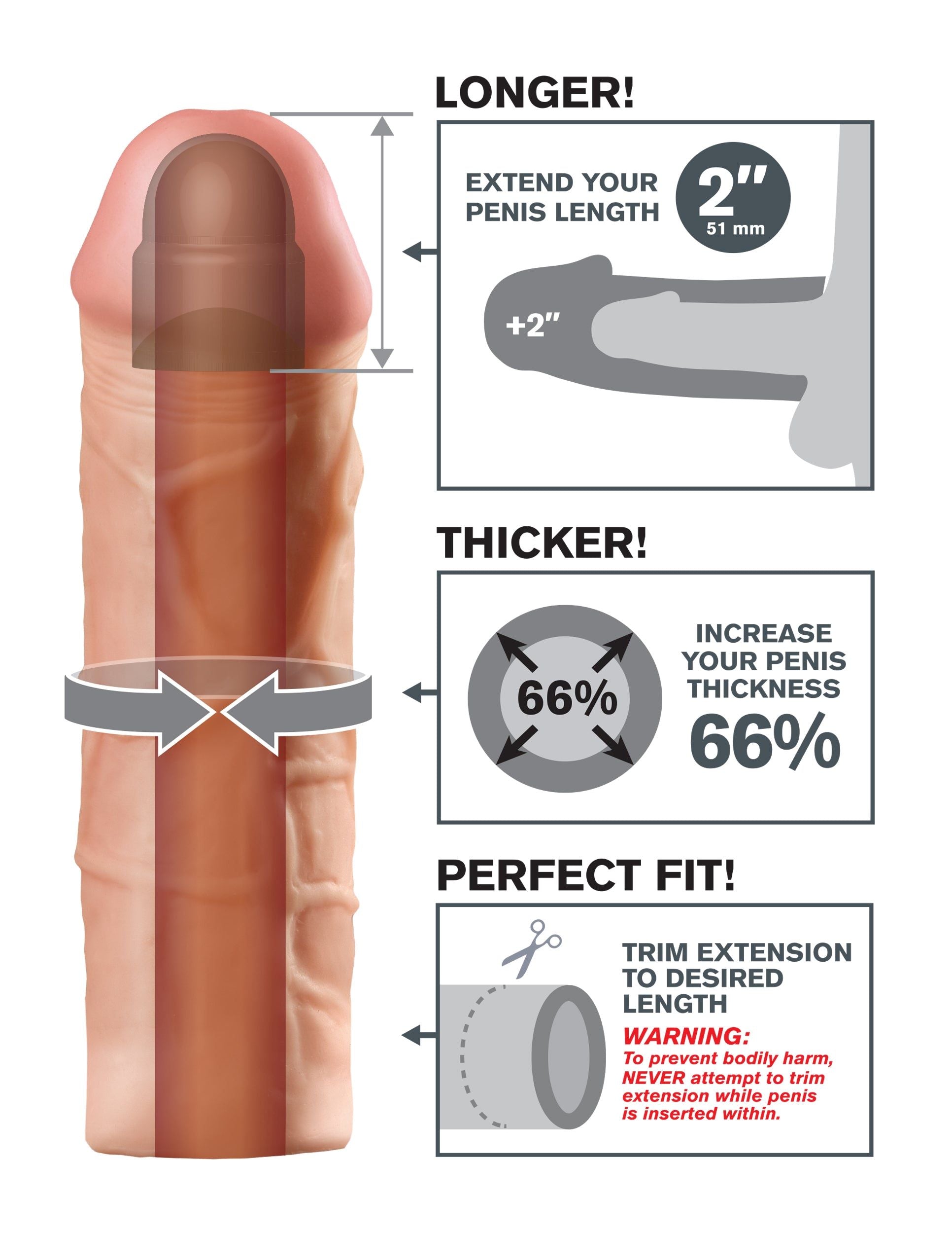 Fantasy X-Tensions Mega Extension 2" – Flesh