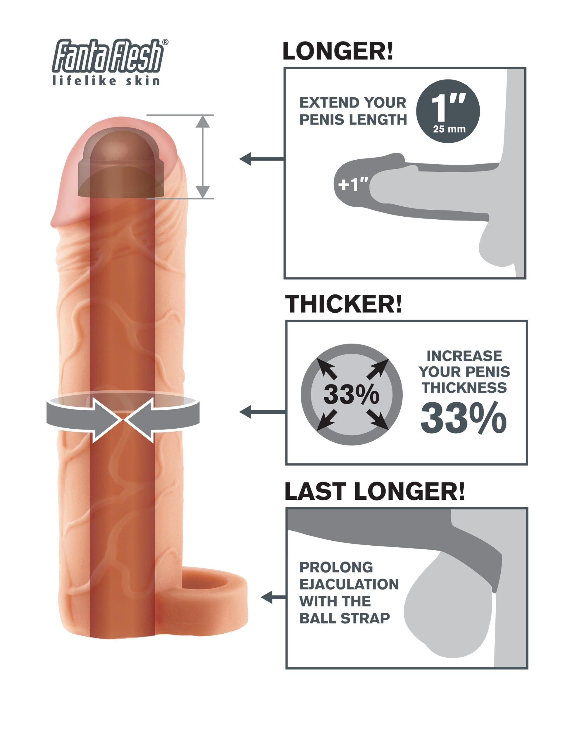Fantasy X-Tensions Perfect Extension 1" With Ball Strap F