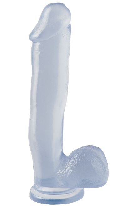 Basix Rubber Works 12" Dong with Suction – Clear