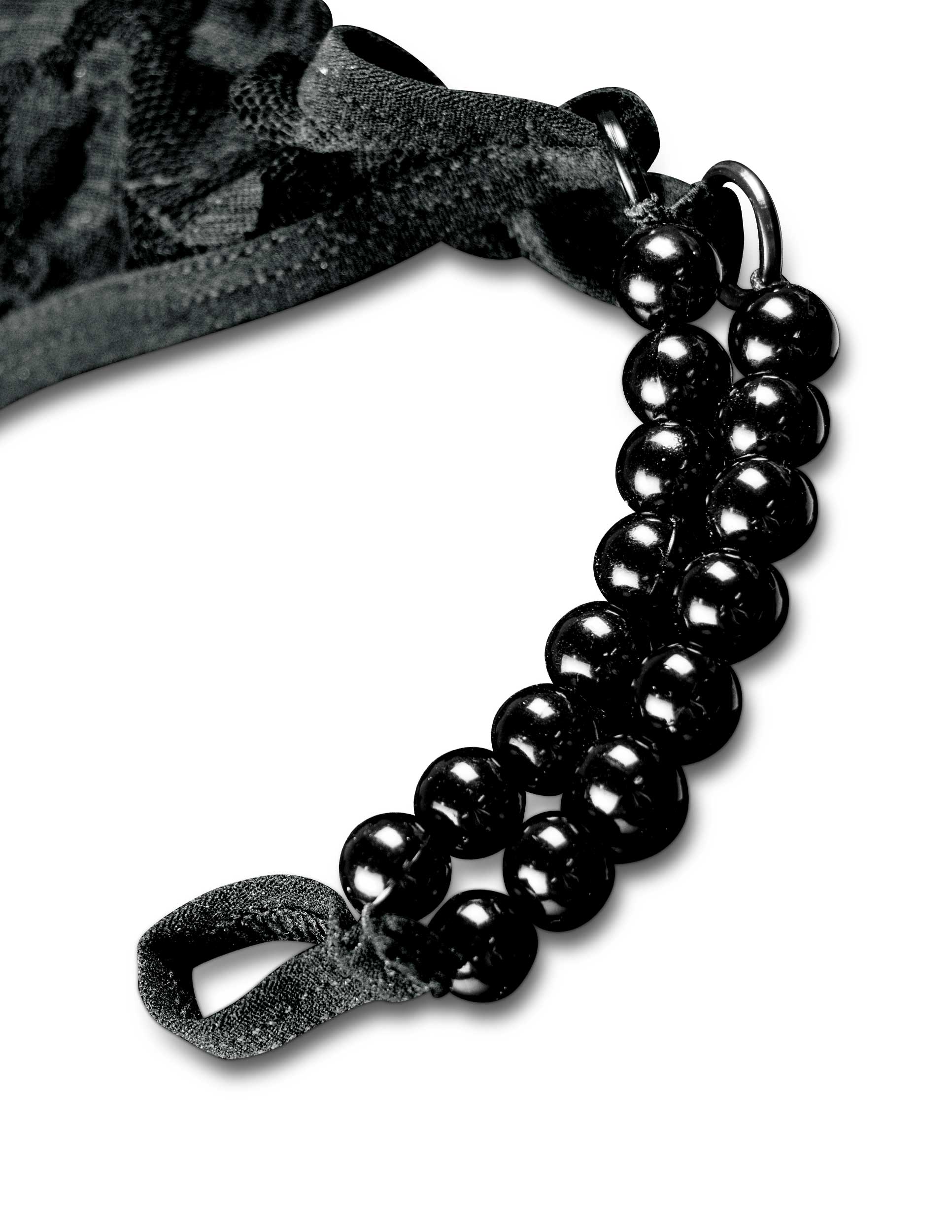 (D) HOOKUP PANTIES CROTCHLESS PLEASURE PEARLS XL-XXL