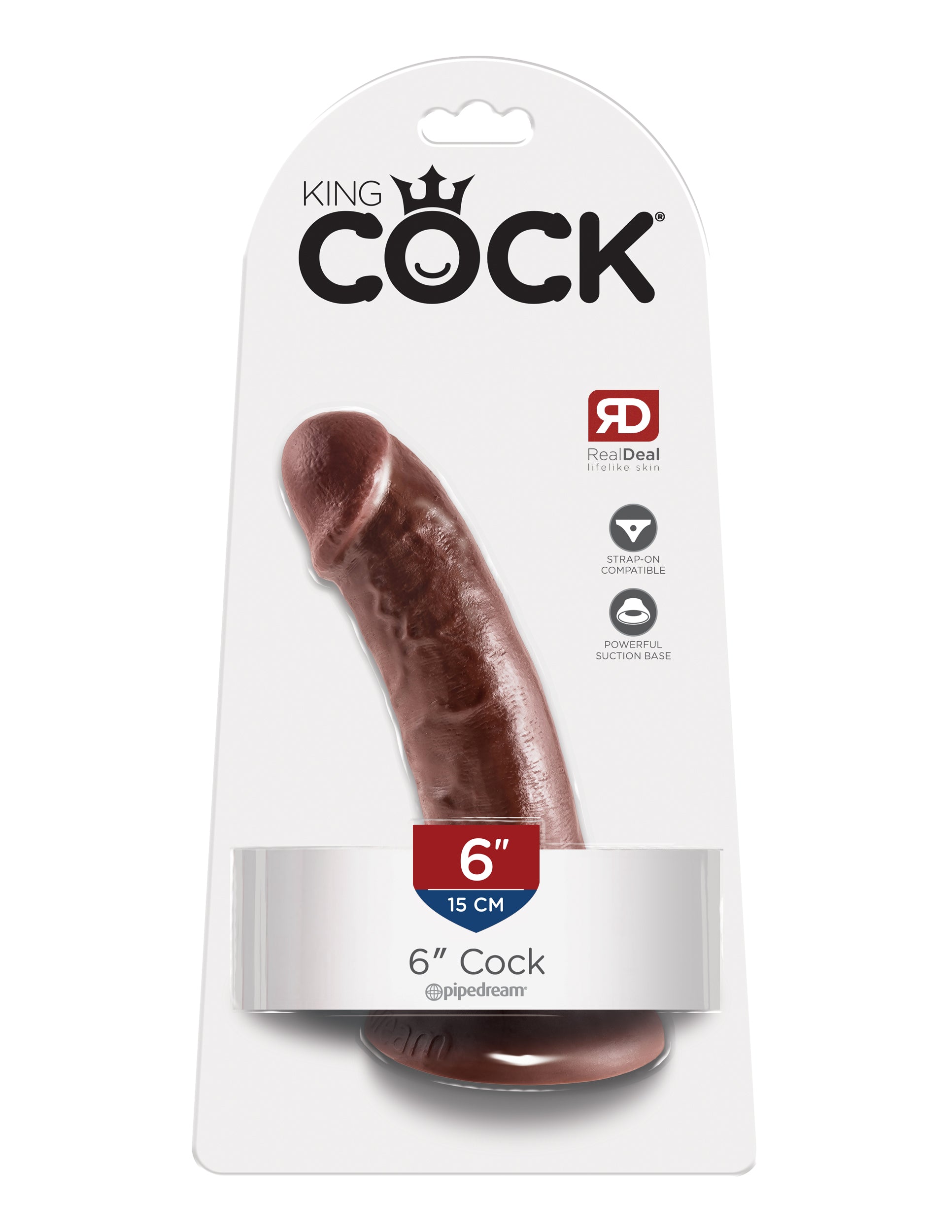 KING COCK 6 IN COCK BROWN
