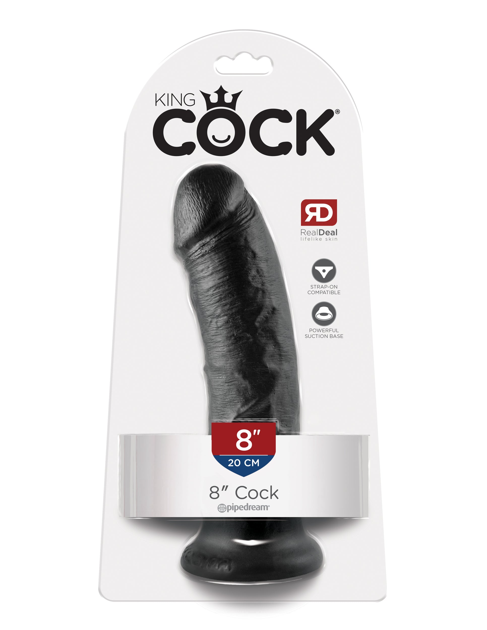 King Cock 8" Cock – Black