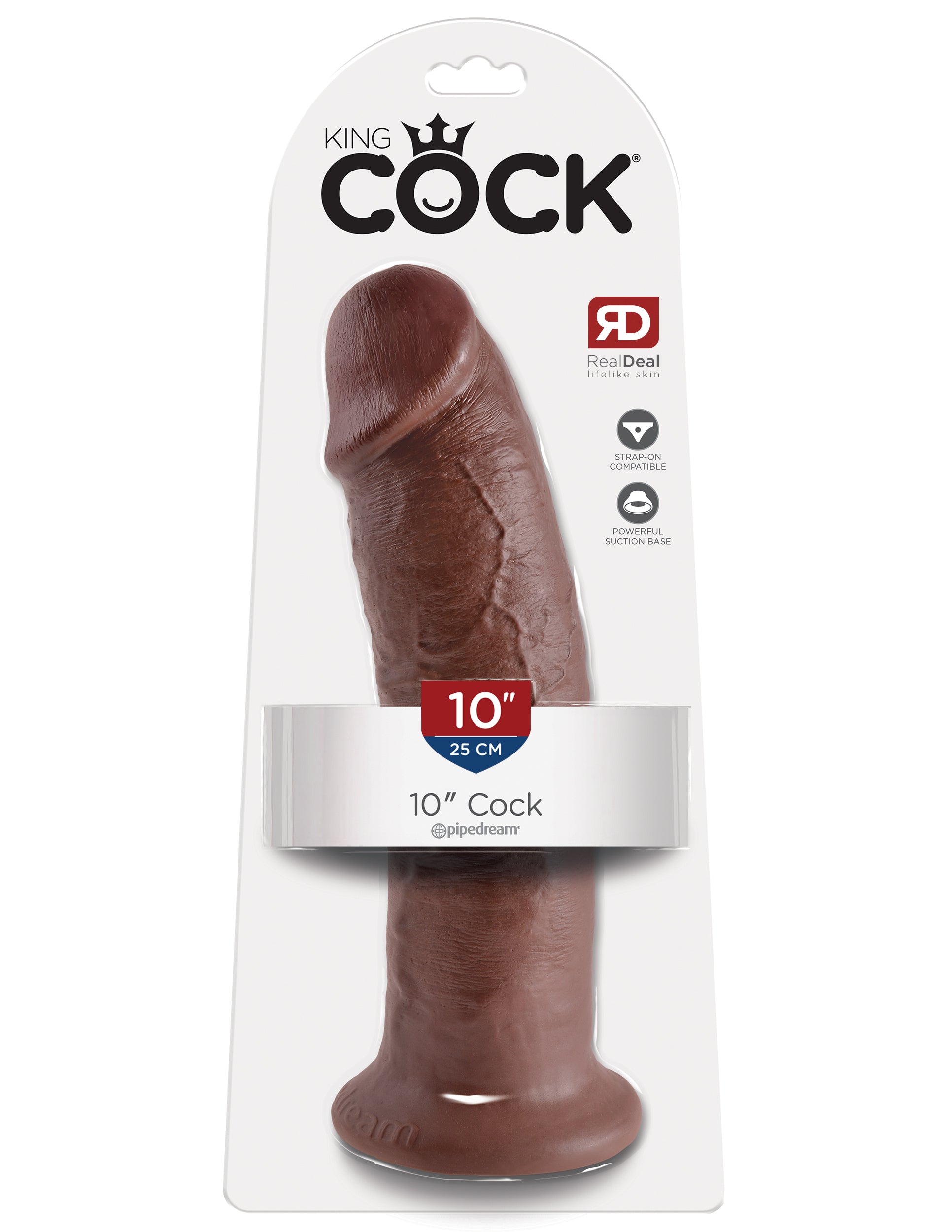 King Cock 10" Cock – Brown