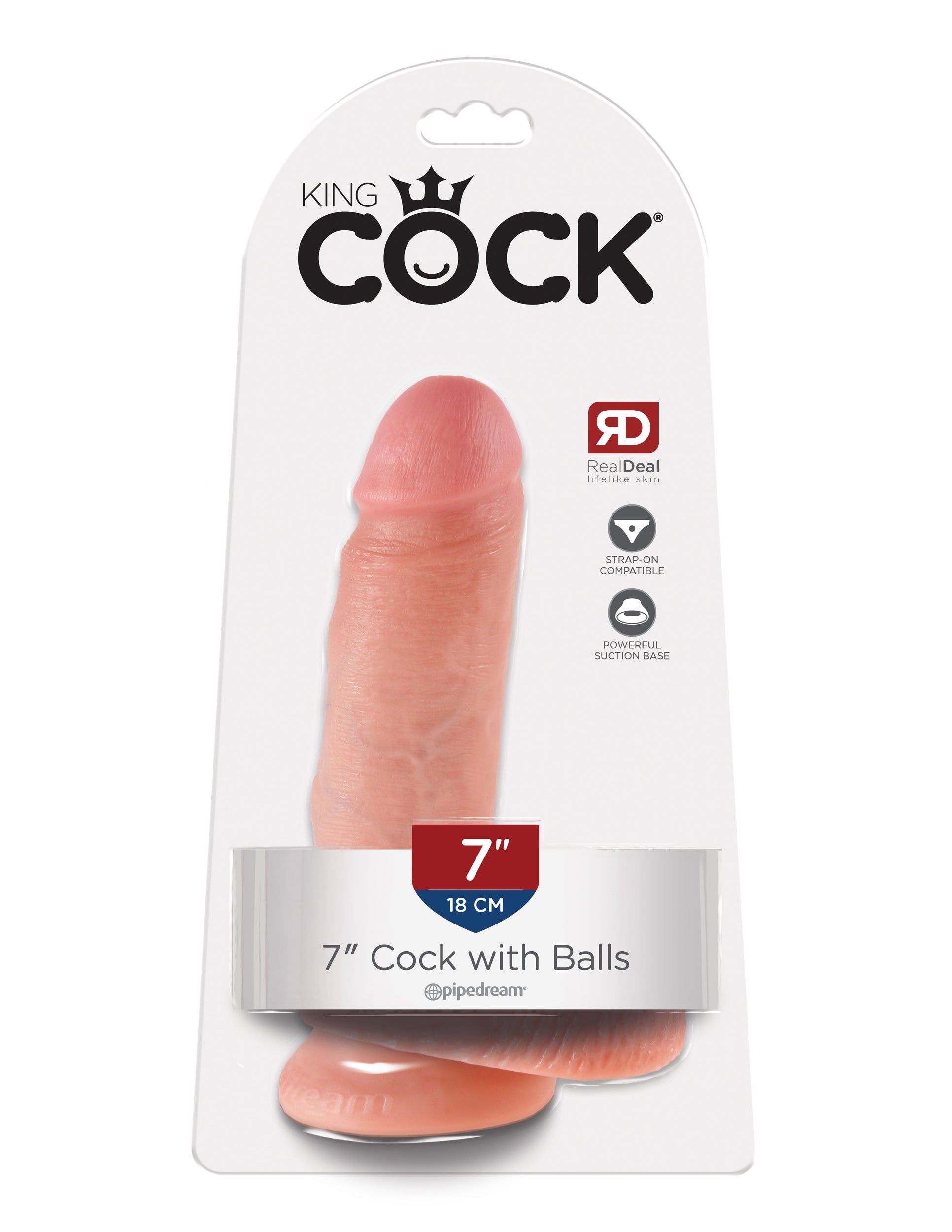 King Cock 7" Cock With Balls – Flesh