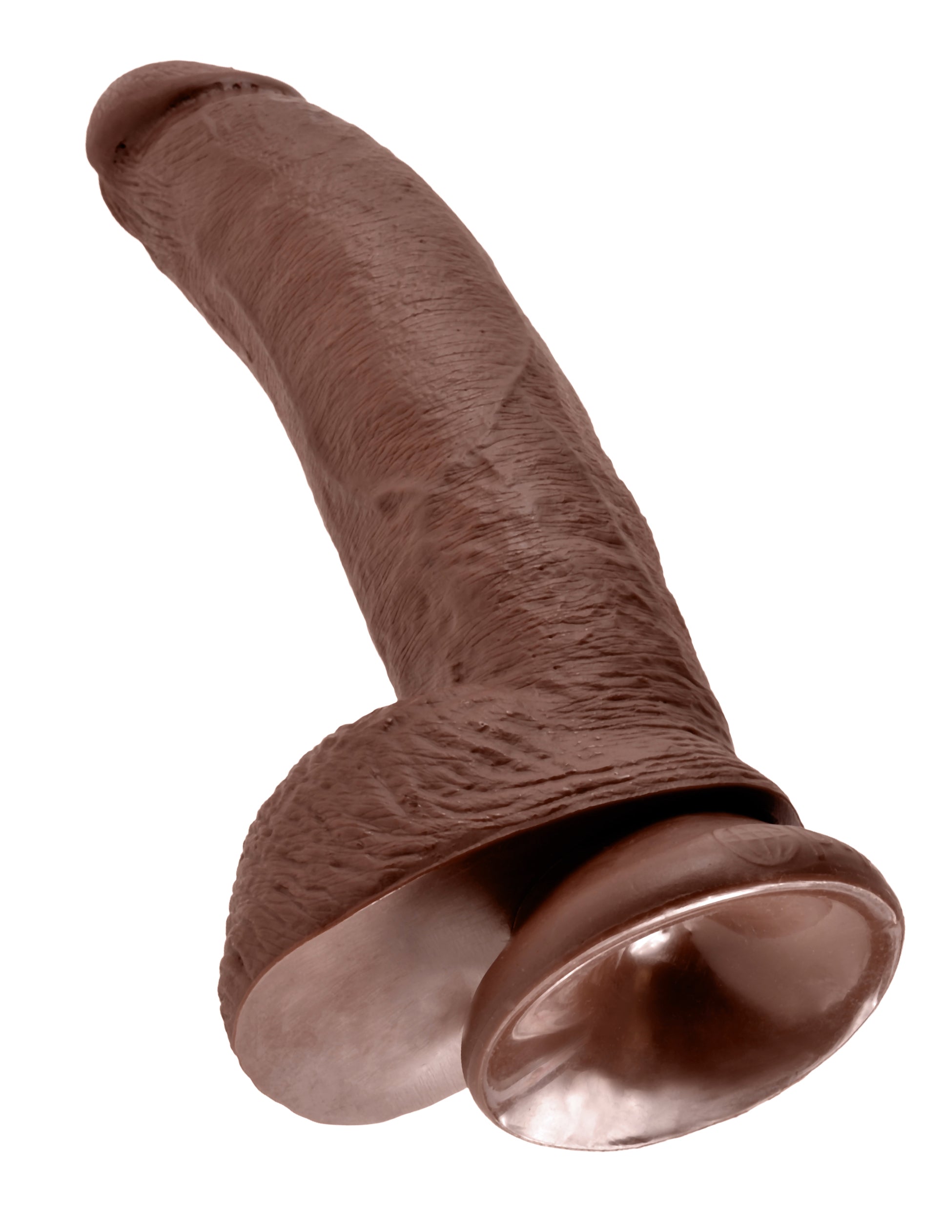 King Cock 9" Cock With Balls – Brown