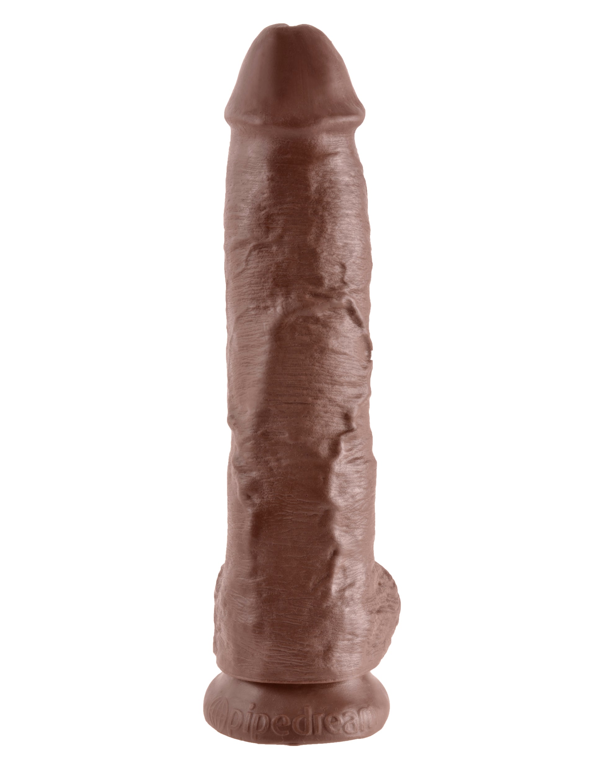 King Cock 10" Cock With Balls – Brown