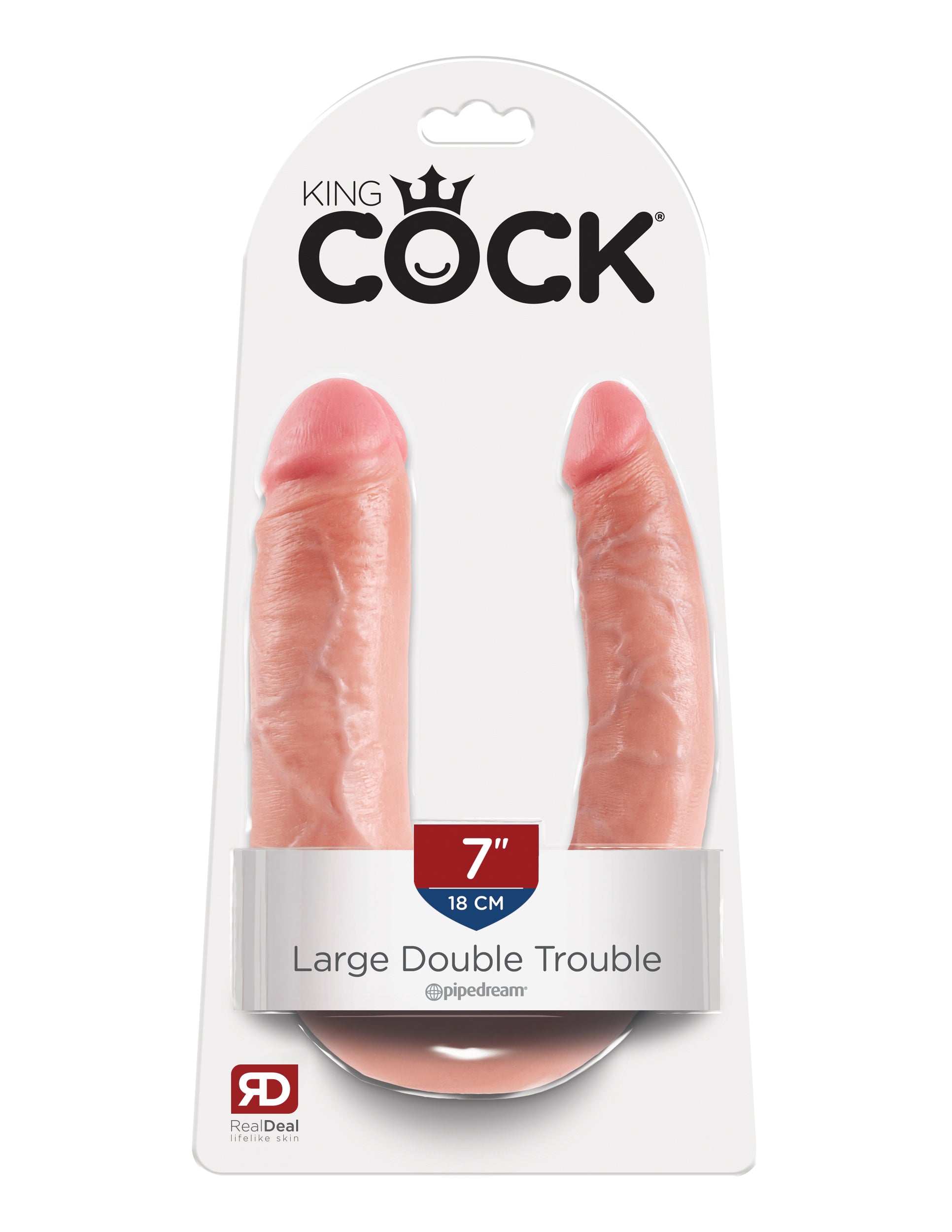 KING COCK DOUBLE TROUBLE LARGE FLESH