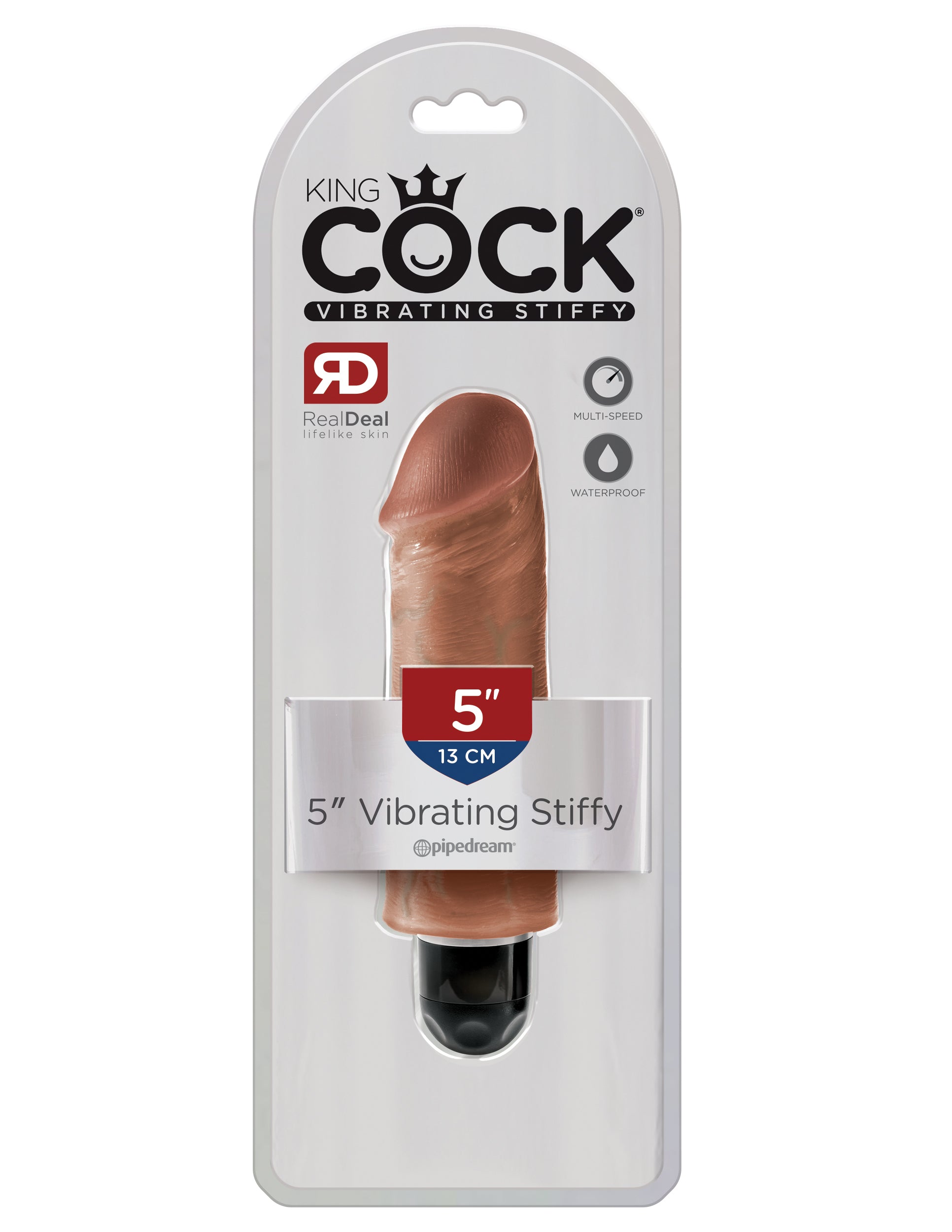 King Cock 5" Vibrating Stiffy – Tan