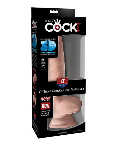 King Cock Plus 8" Triple Density With Balls Light