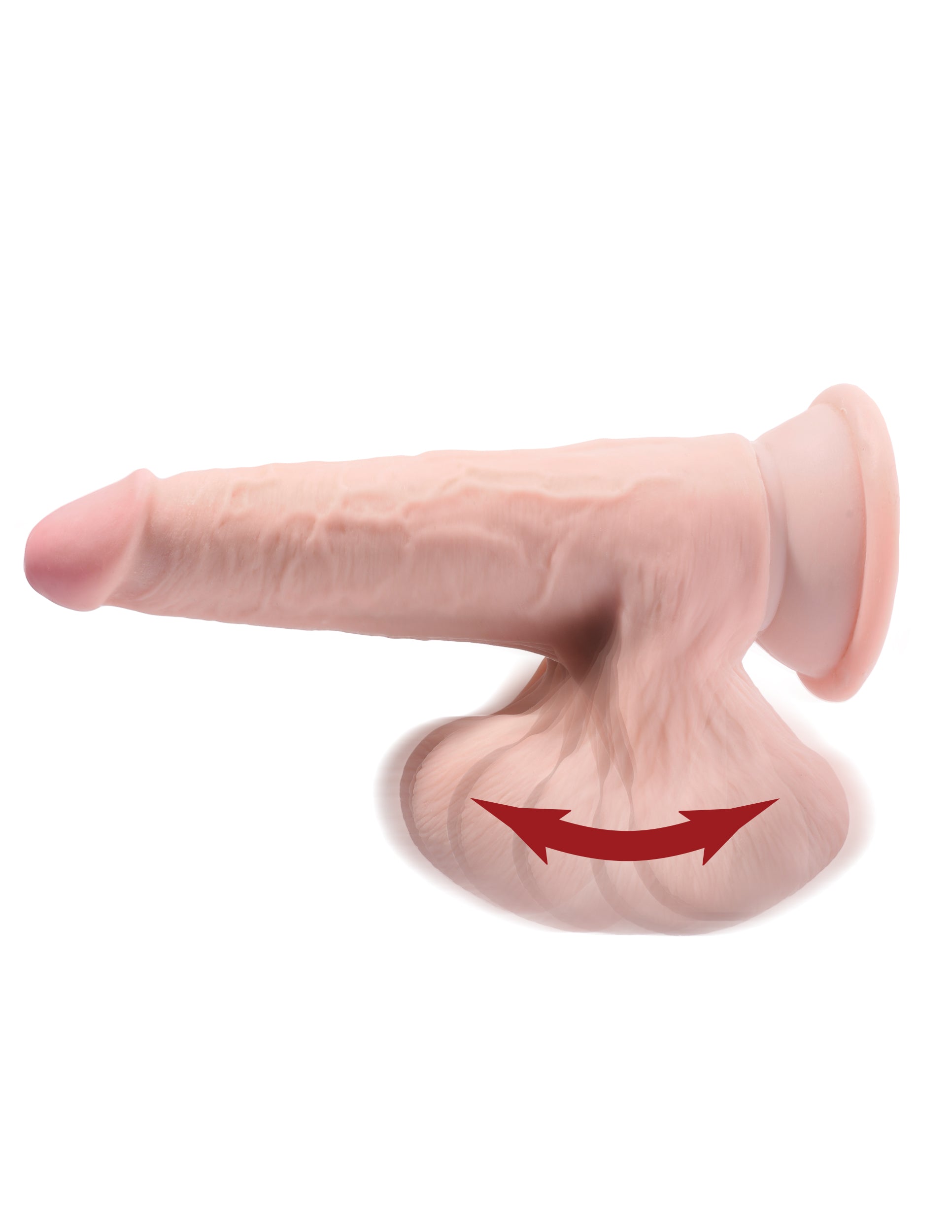 KING COCK PLUS 7 IN TRIPLE DENSITY COCK W/ SWINGING BALLS LIGHT