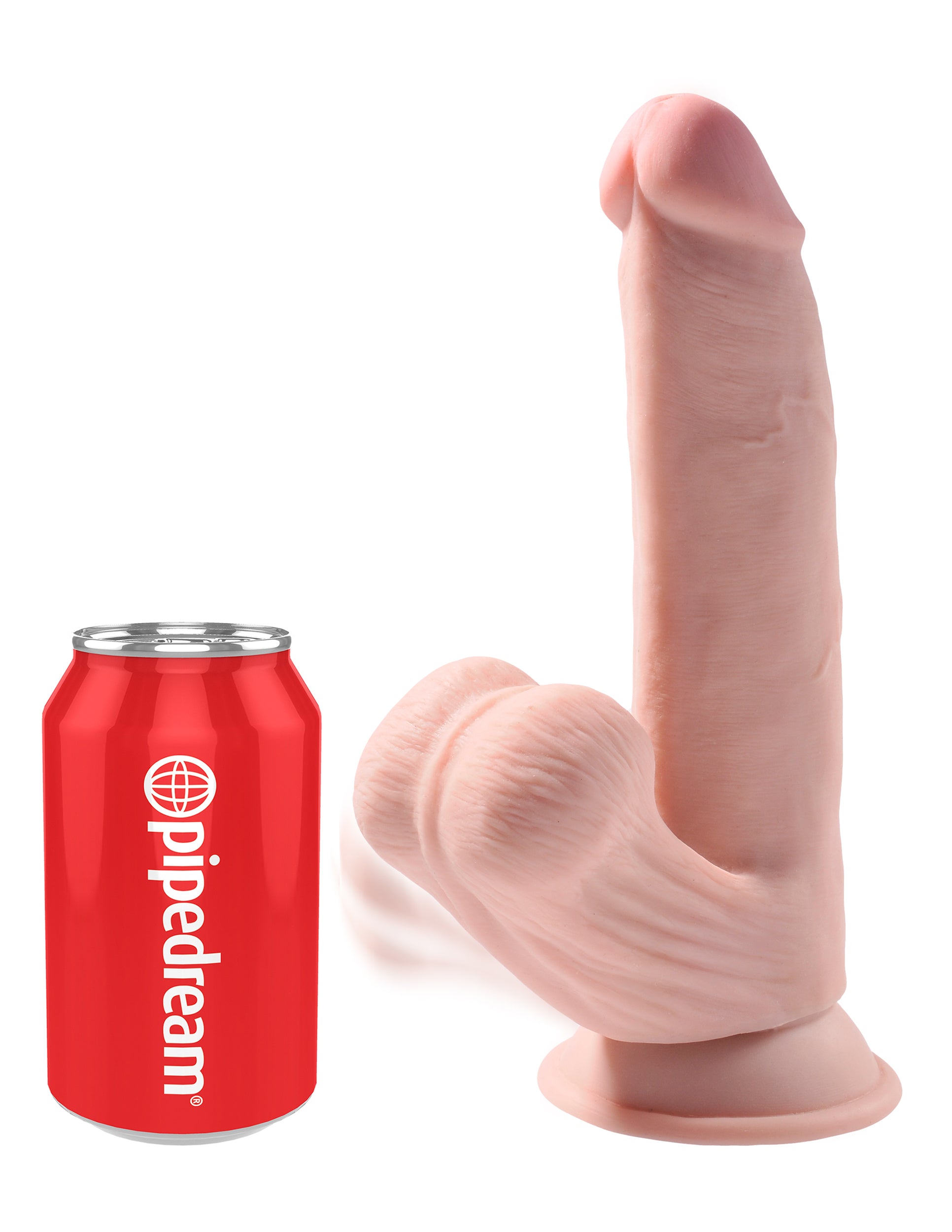 King Cock Plus 8" Triple Density Cock With Swinging Balls Light