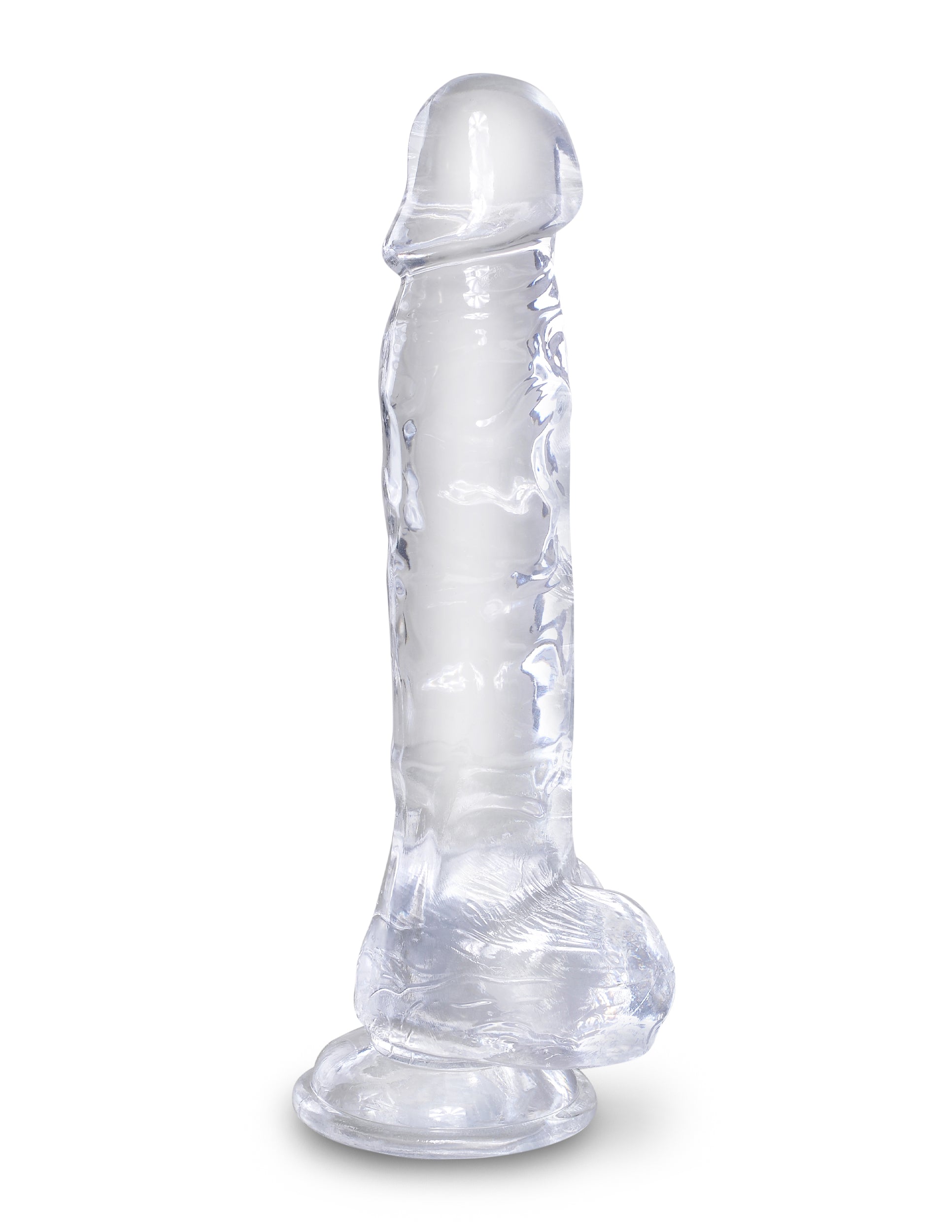 KING COCK CLEAR 8 IN COCK W/ BALLS
