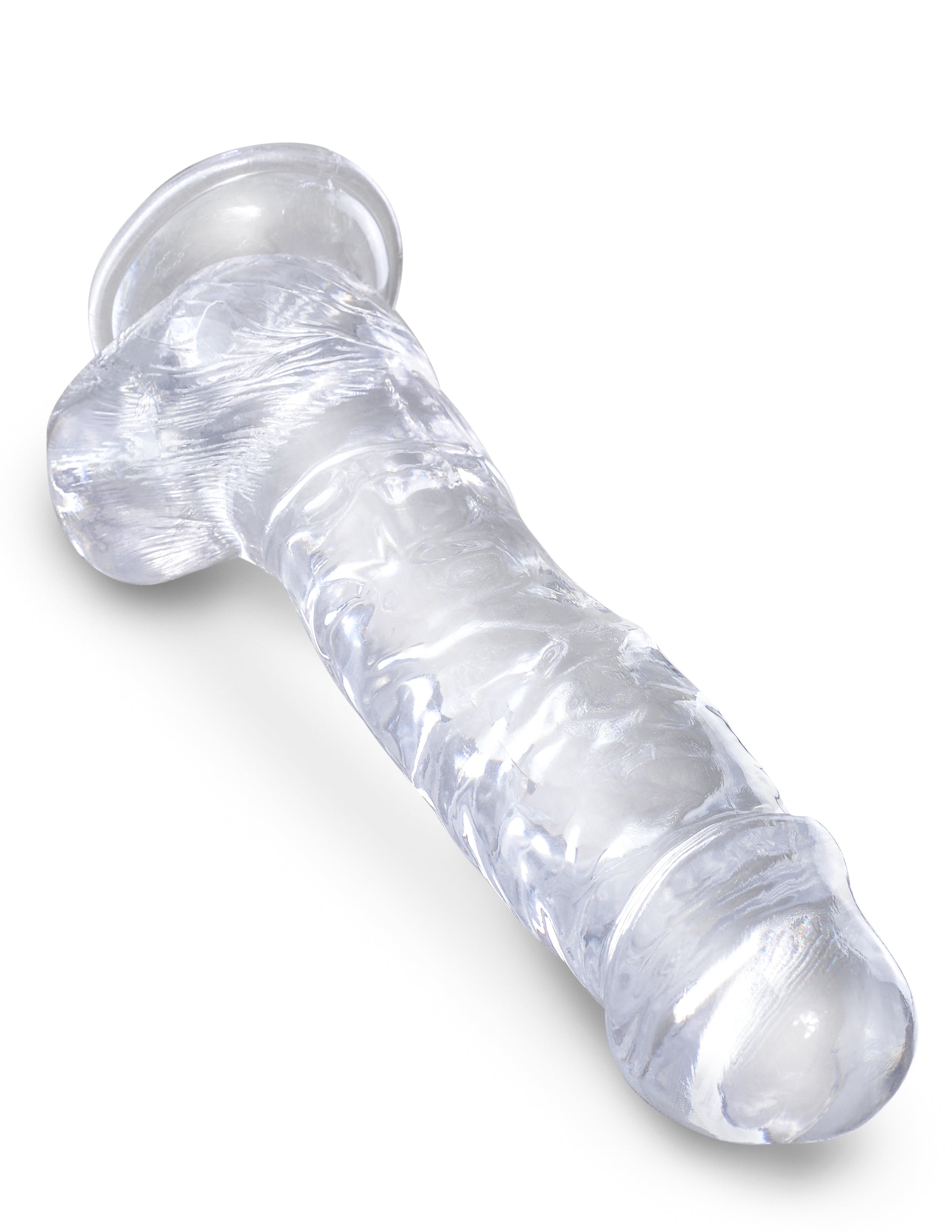 KING COCK CLEAR 8 IN COCK W/ BALLS