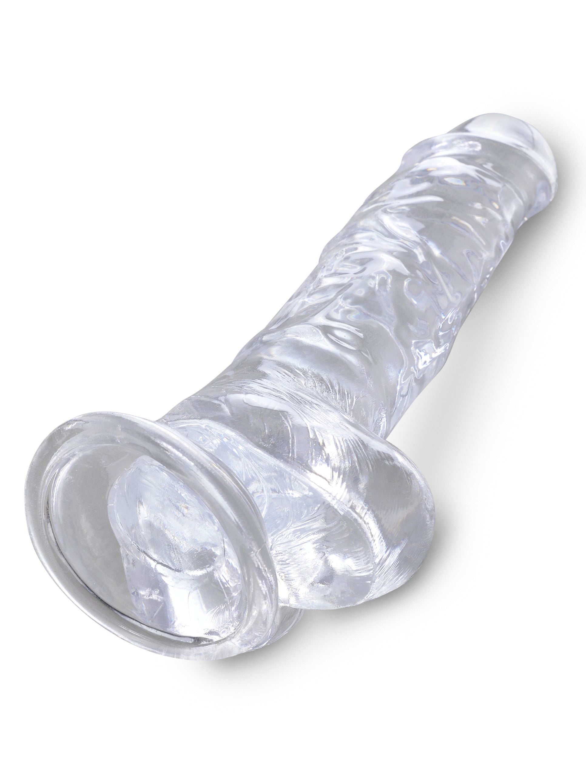 KING COCK CLEAR 8 IN COCK W/ BALLS