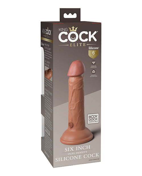 King Cock Elite 6" Dual Density – Tan