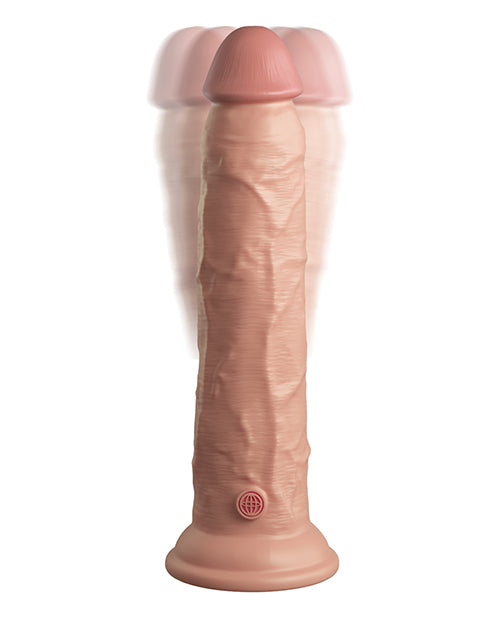 King Cock Elite 9" Vibrating Dual Density – Light