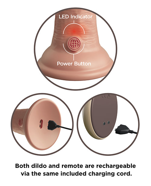 King Cock Elite 9" Vibrating Dual Density – Light