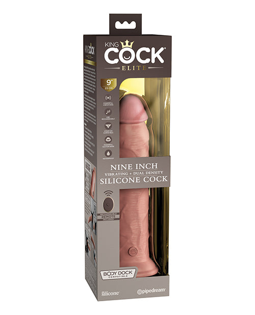 King Cock Elite 9" Vibrating Dual Density – Light