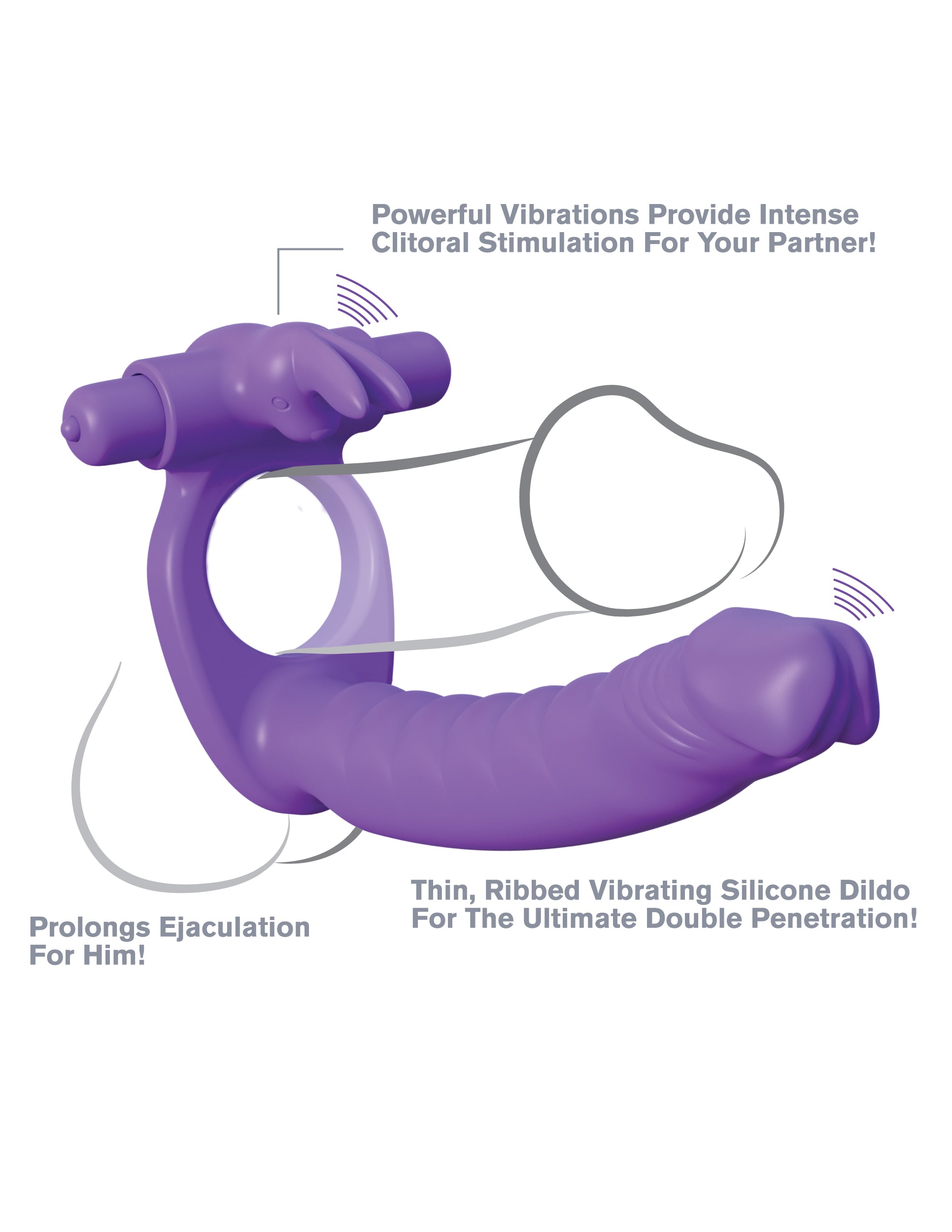 Fantasy C-Ringz Double Penetrator Rabbit