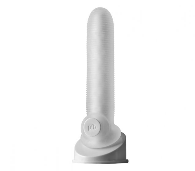 PERFECT FIT FAT BOY MICRO RIBBED SHEATH 7.5IN CLEAR