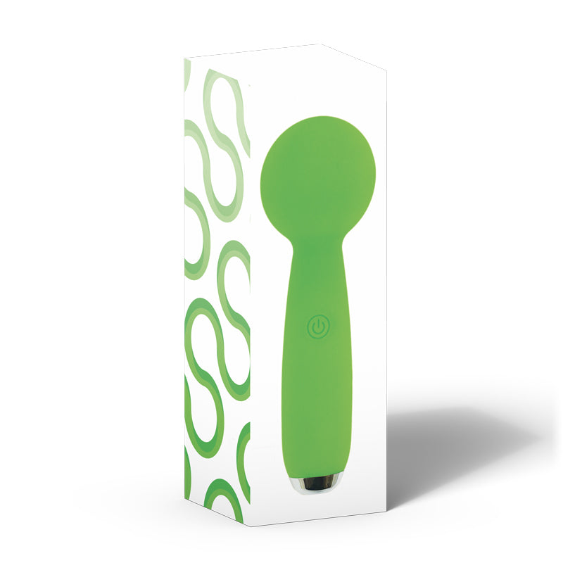 PETITES LIL EXCLAIM MINI WAND VIBRATOR GREEN