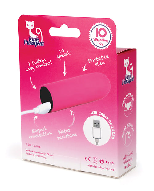 PINK PUSSYCAT SILICONE BULLET VIBRATING