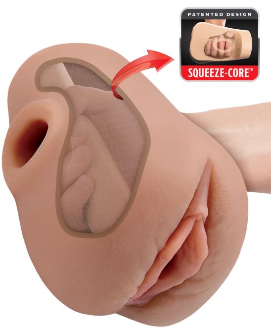 PDX Plus Pussy Pounder Squeeze Stroker – Brown