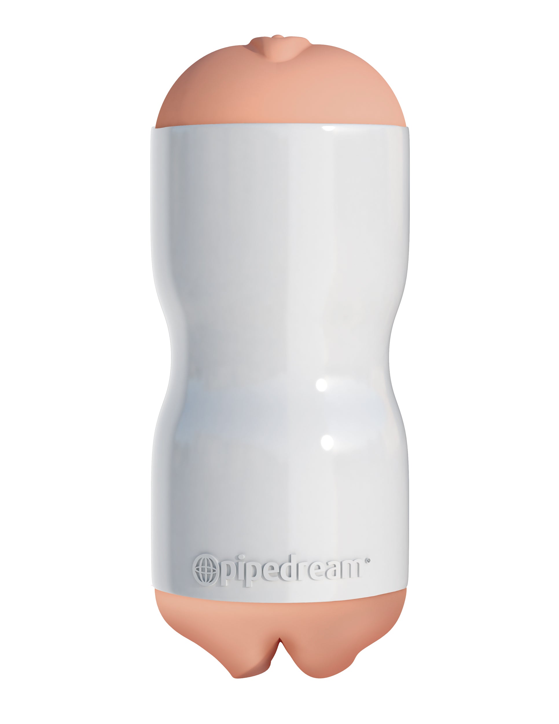 PDX EXTREME TIGHT GRIP PUSSY & MOUTH MASTURBATOR WHITE/ LIGHT