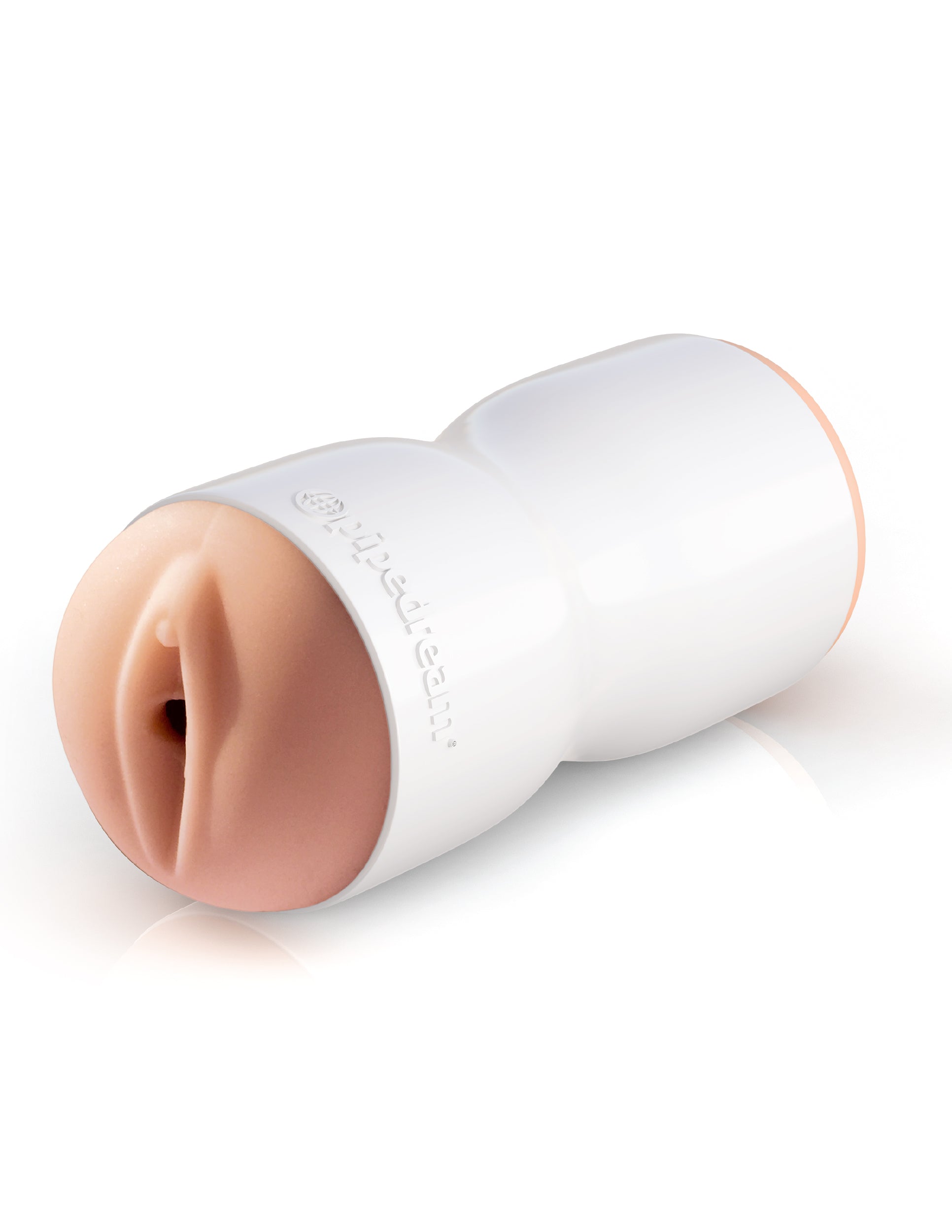 PDX EXTREME TIGHT GRIP PUSSY & MOUTH MASTURBATOR WHITE/ LIGHT