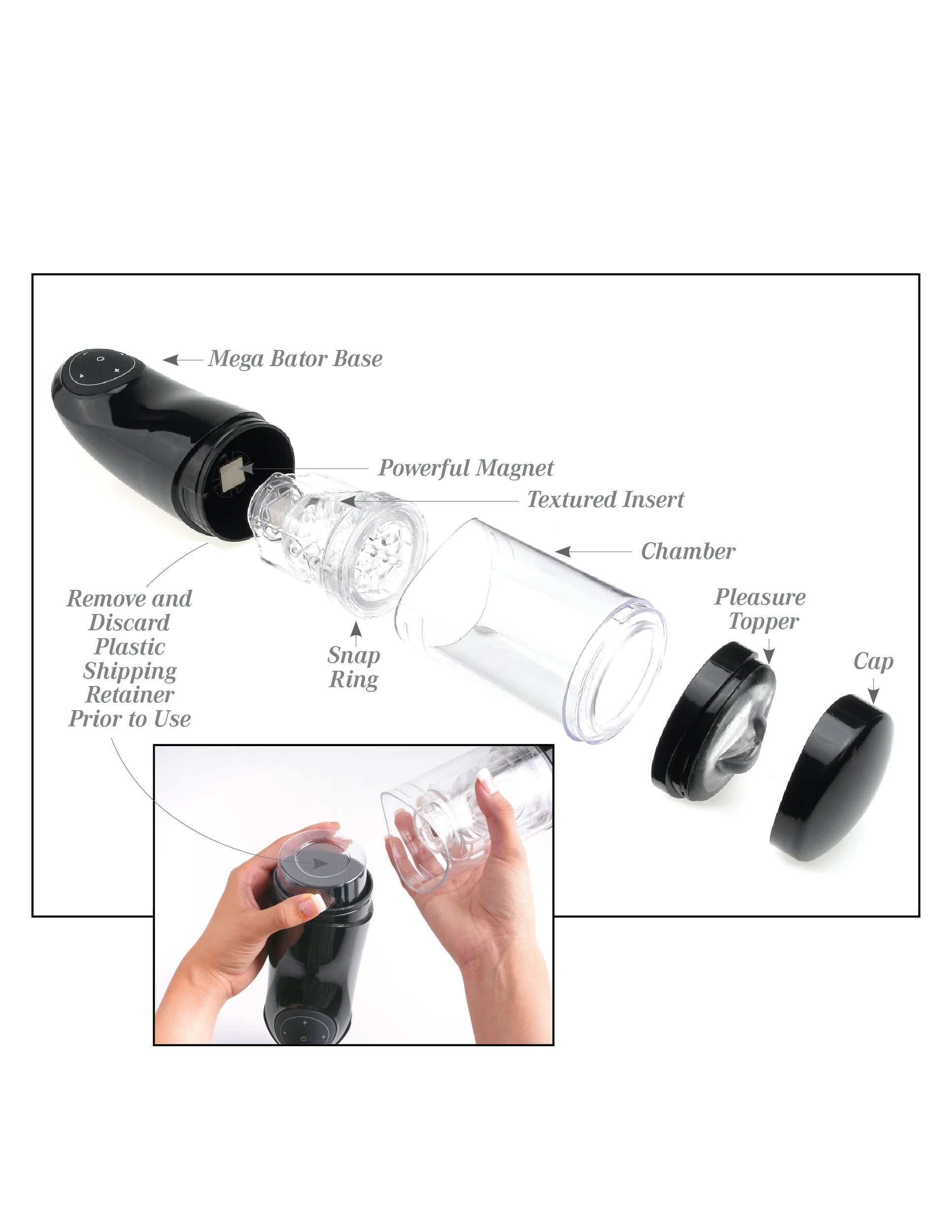 PDX Extreme Mega Bator Pussy – White/Clear