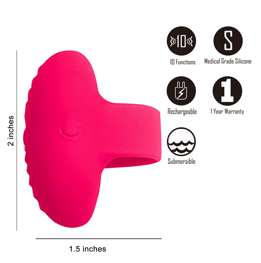 RUBY RECHARGEABLE VIBRATING RING