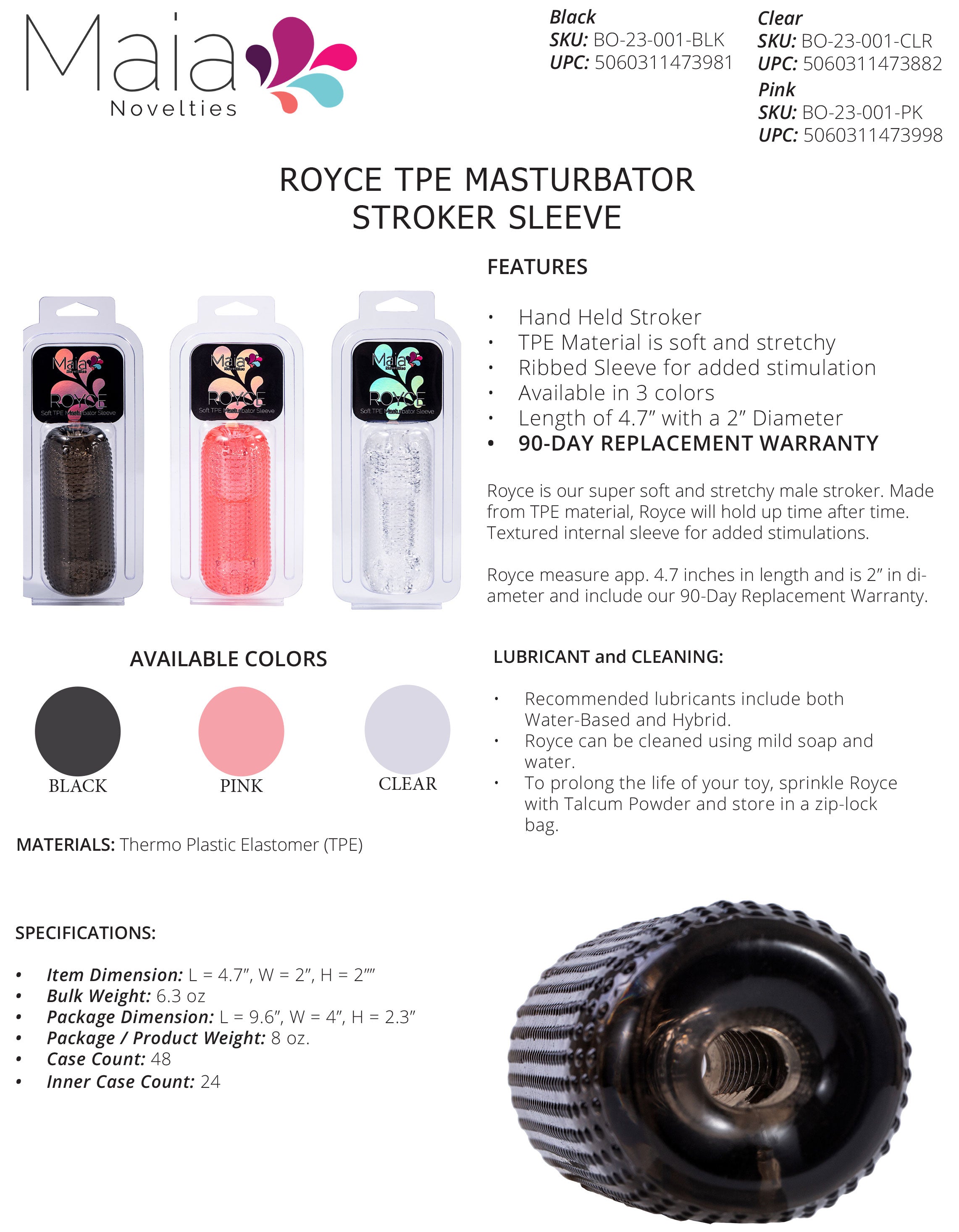 ROYCE CRYSTAL MASTURBATOR PINK