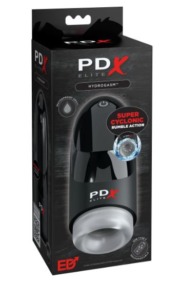 PDX ELITE HYDROGASM CLEAR/ BLACK
