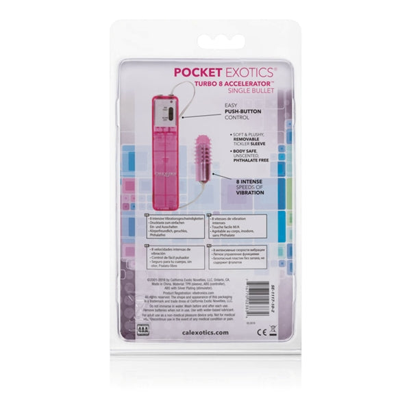 POCKET EXOTIC TURBO 8 SINGLE BULLET W/ SLEEVE PINK