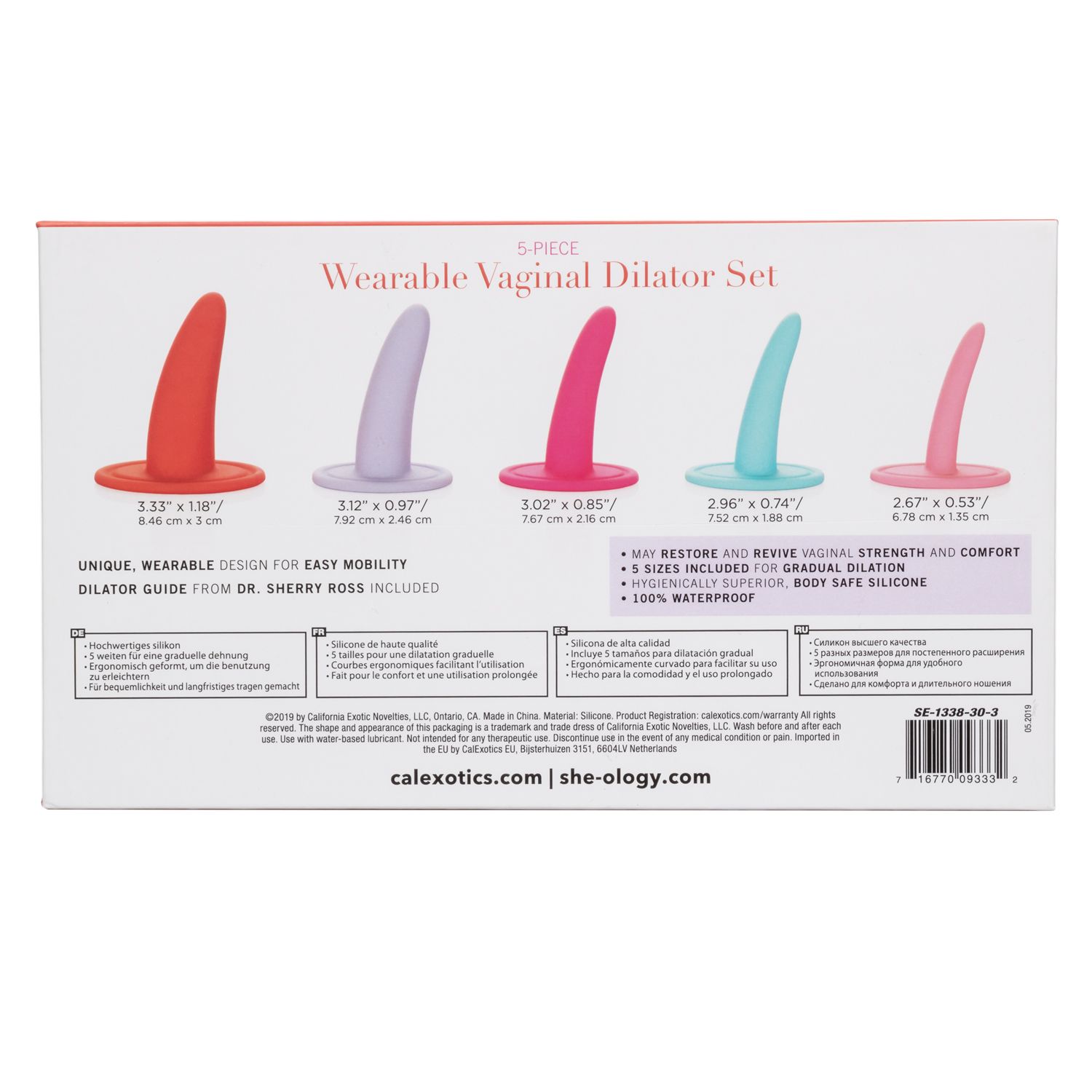 SHE-OLOGY 5PC VAGINAL DILATOR SET