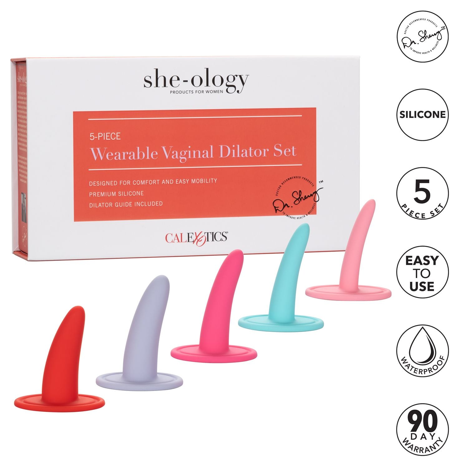 SHE-OLOGY 5PC VAGINAL DILATOR SET