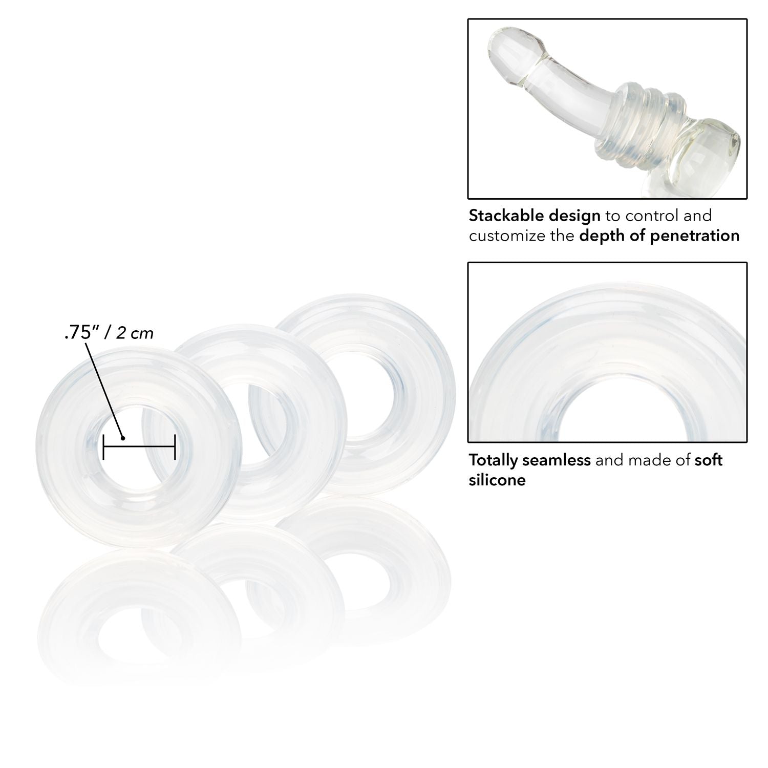 Set of 3 Silicone Stacker Rings