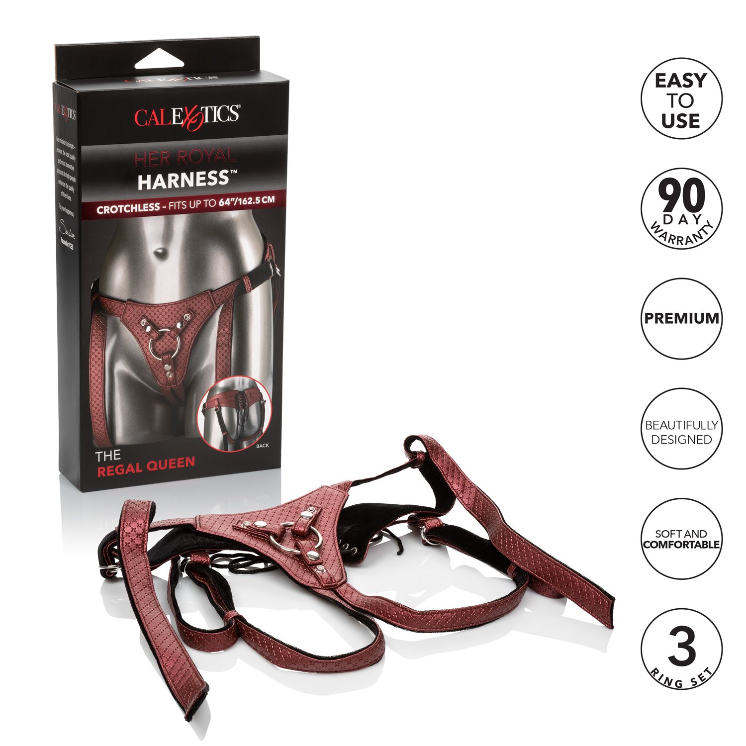 HER ROYAL HARNESS THE REGAL QUEEN RED