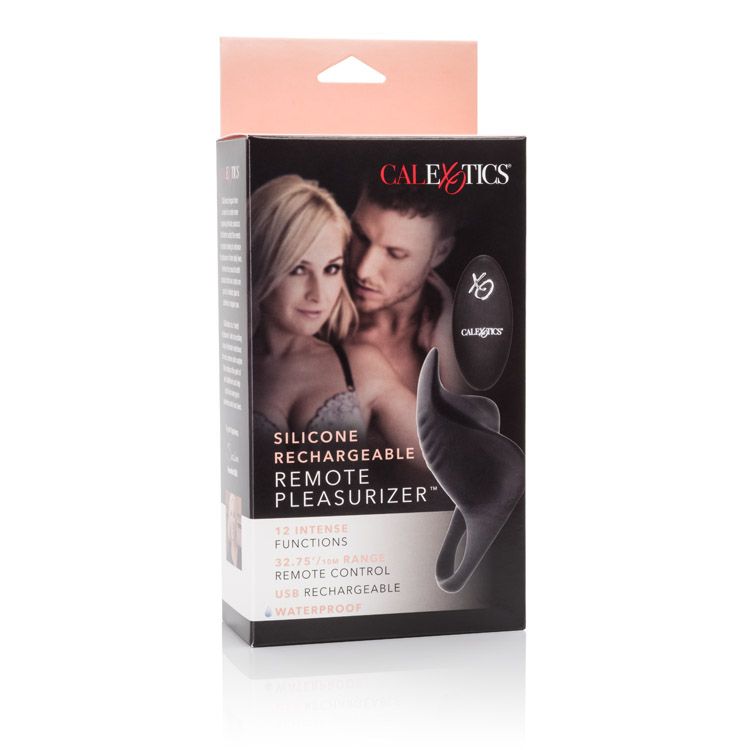 SILICONE RECHARGEABLE REMOTE PLEASURIZER COCK RING