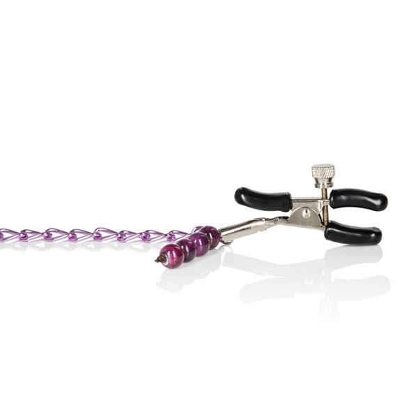 Nipple Play Clamps with Purple Chain