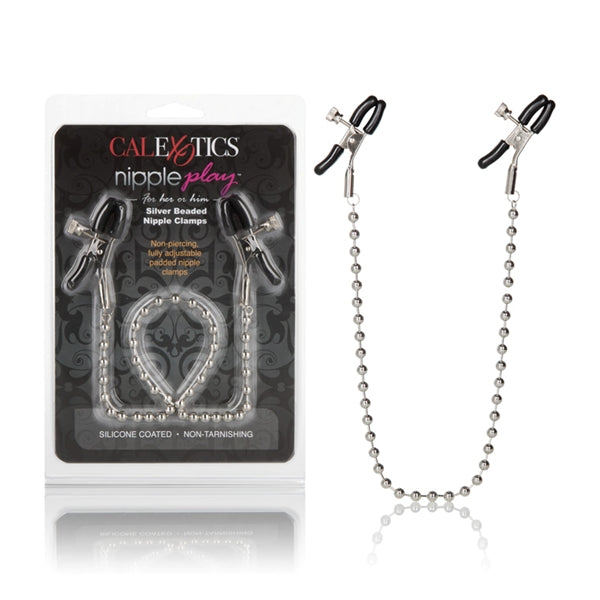 Nipple Play Nipple Clamps – Silver, Beaded